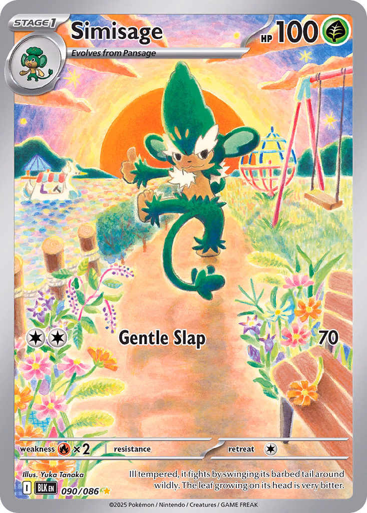 Simisage Pokemon card (090/086, Black Bolt)