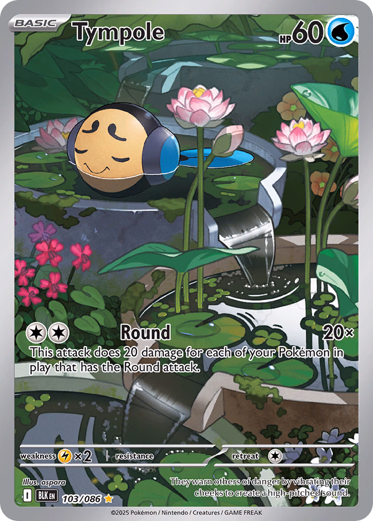 Tympole Pokemon card (103/086, Black Bolt)