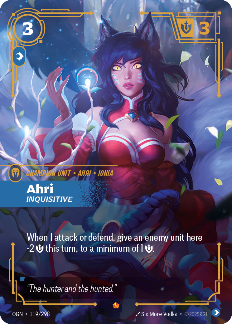 Ahri OGN-119/298 Riftbound card