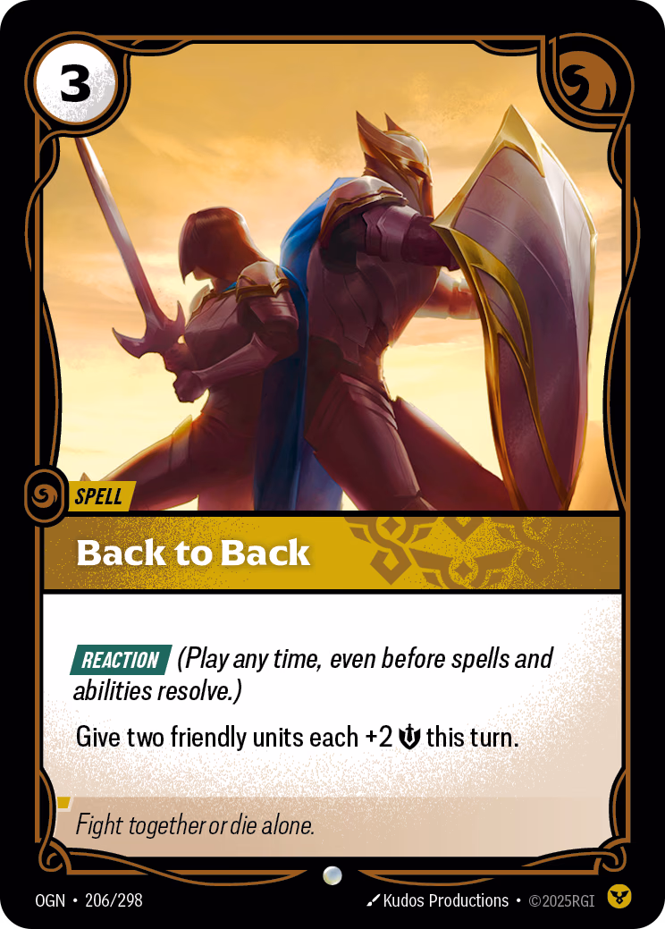 Back to Back OGN-206/298 Riftbound card