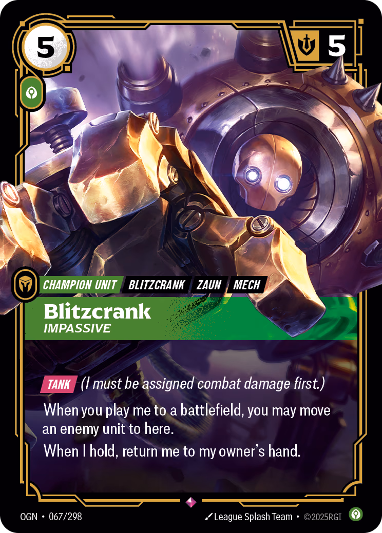 Blitzcrank, Impassive OGN-067/298 Riftbound card