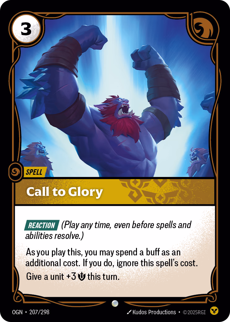 Call to Glory OGN-207/298 Riftbound card
