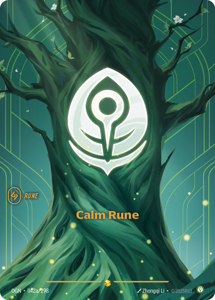 Calm Rune OGN-042a/298 Riftbound card