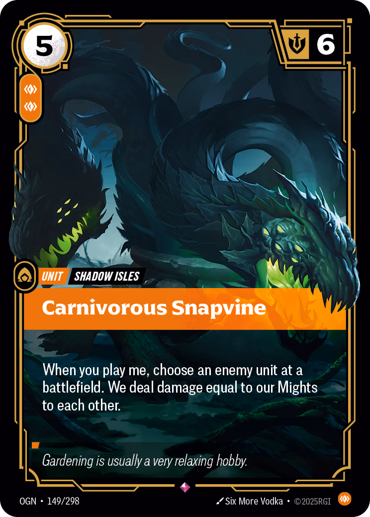 Carnivorous Snapvine OGN-149/298 Riftbound card