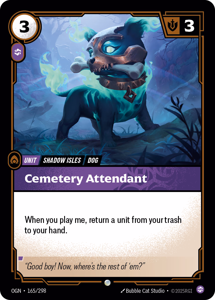 Cemetery Attendant OGN-165/298 Riftbound card