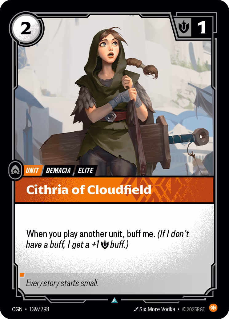 Cithria of Cloudfield OGN-139/298 Riftbound card