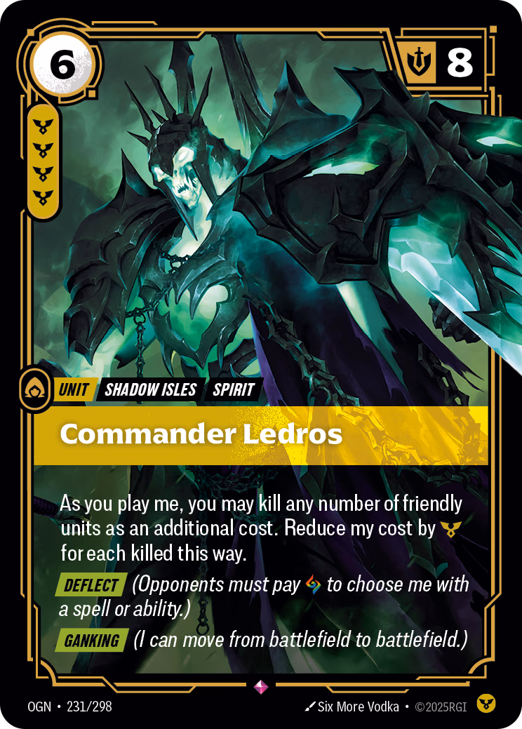 Commander Ledros OGN-231/298 Riftbound card