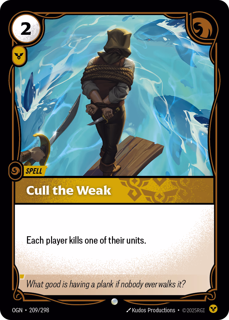 Cull the Weak OGN-209/298 Riftbound card
