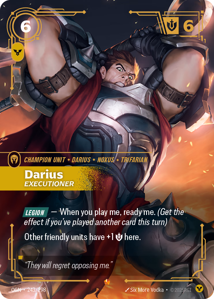 Darius, Executioner OGN-243/298 Riftbound card