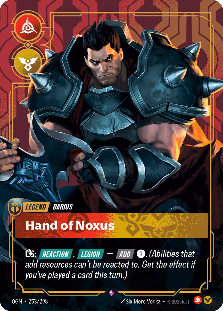 Darius, Hand of Noxus OGN-253/298 Riftbound card