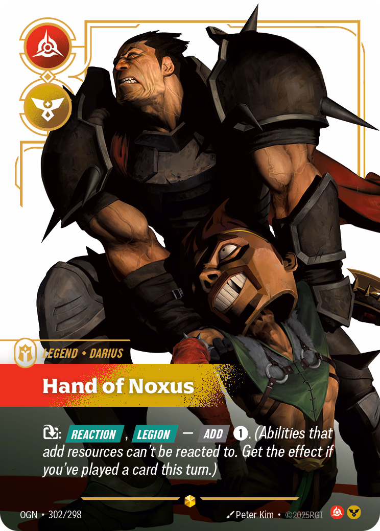 Darius, Hand of Noxus OGN-302/298 Riftbound card