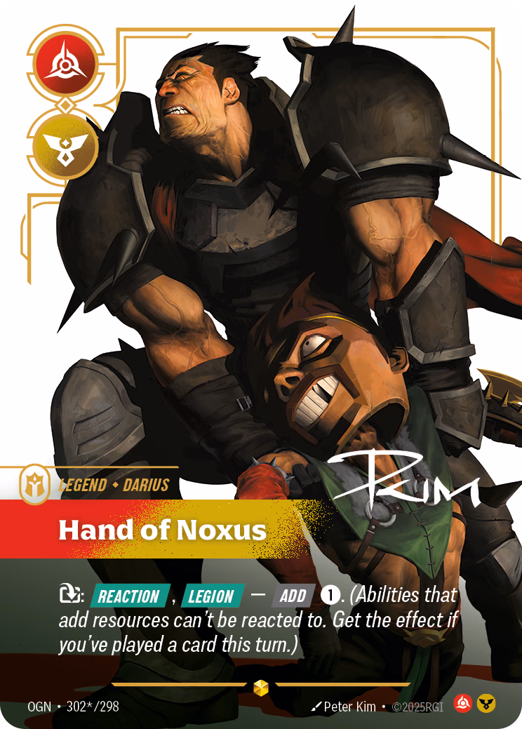 Darius, Hand of Noxus OGN-302*/298 Riftbound card