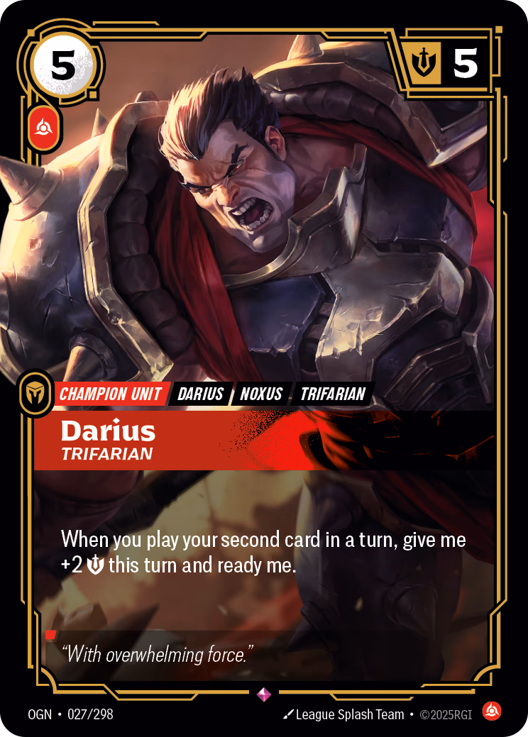 Darius OGN-027/298 Riftbound card