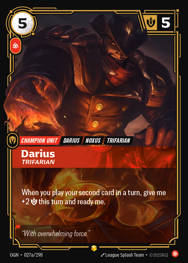 Darius OGN-027a/298 Riftbound card