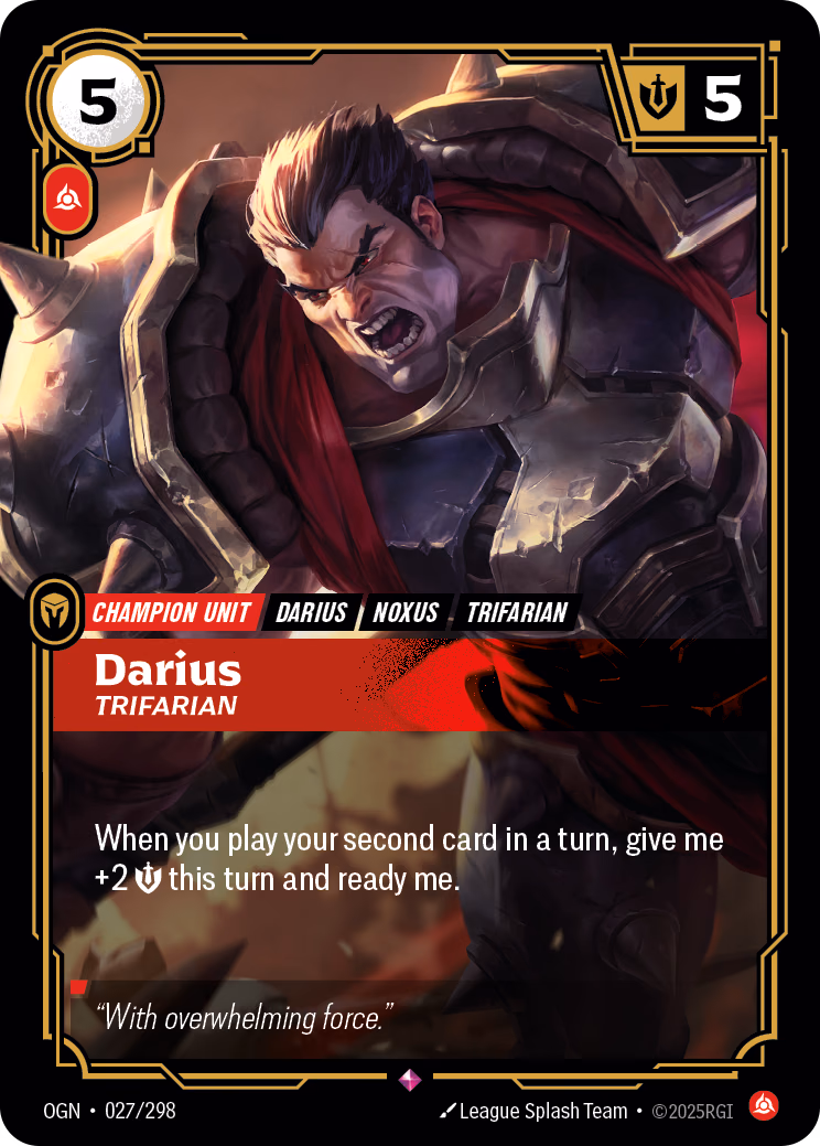 Darius, Trifarian OGN-027/298 Riftbound card
