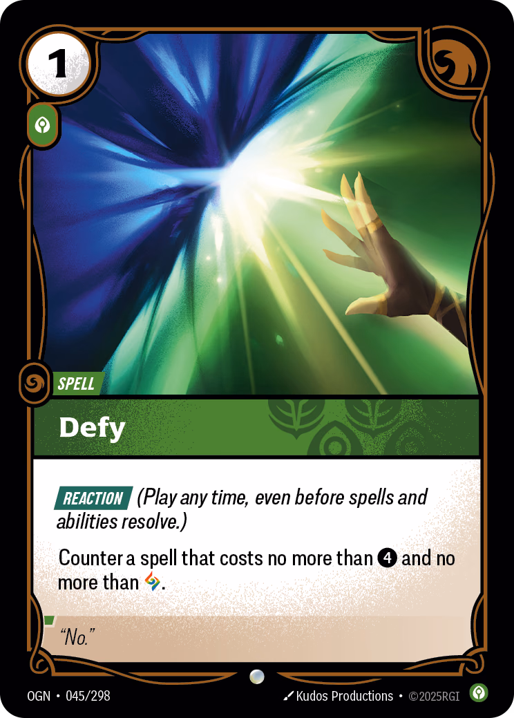 Defy OGN-045/298 Riftbound card
