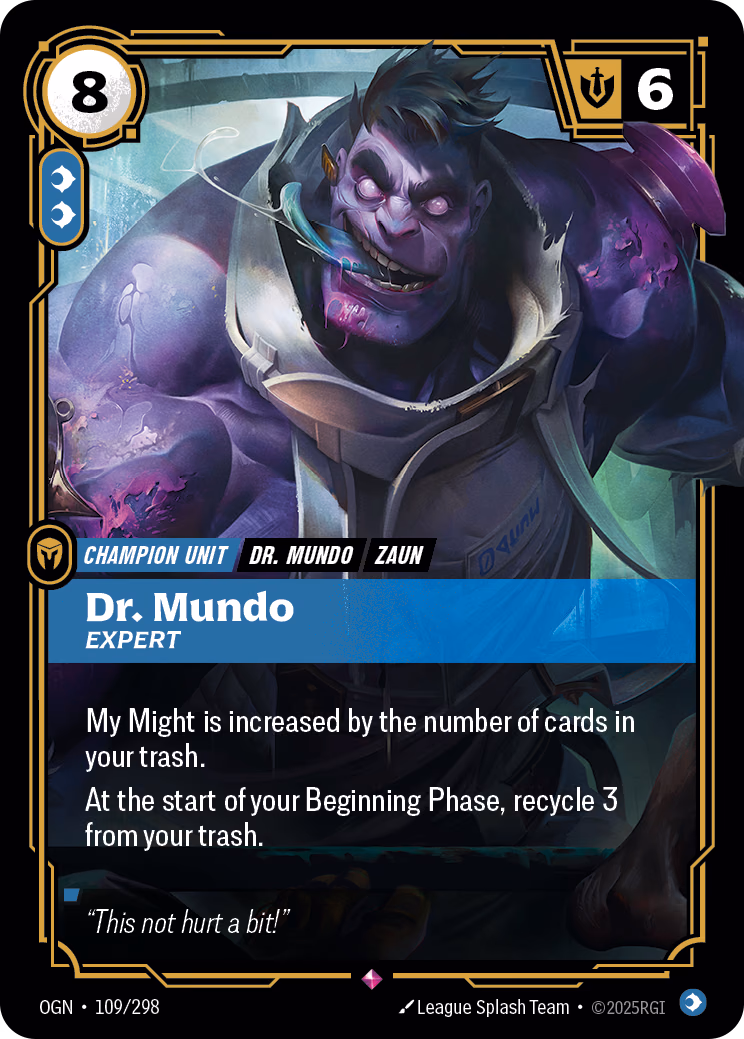 Dr. Mundo OGN-109/298 Riftbound card