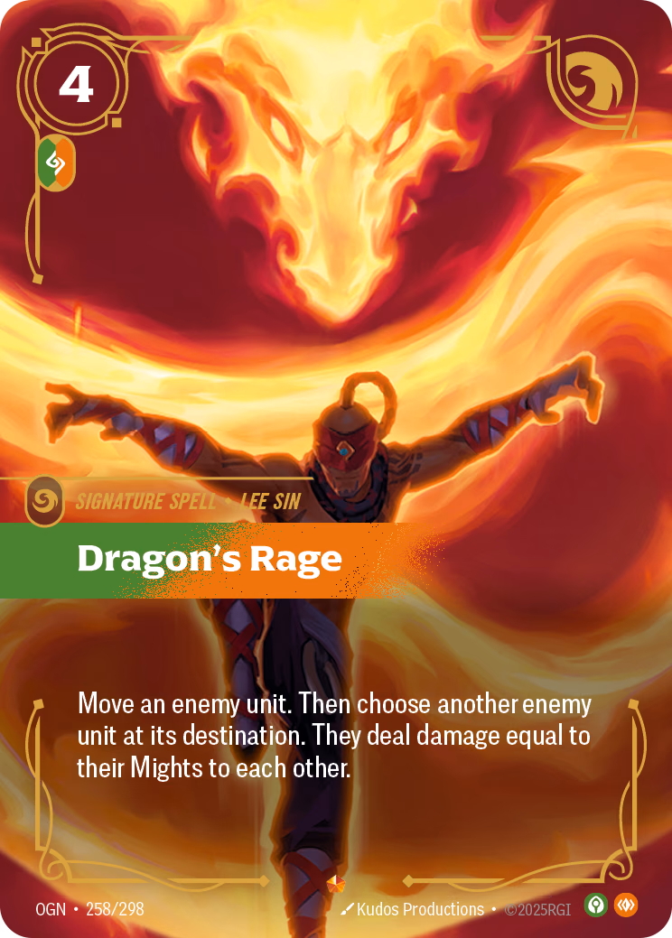 Dragon's Rage OGN-258/298 Riftbound card