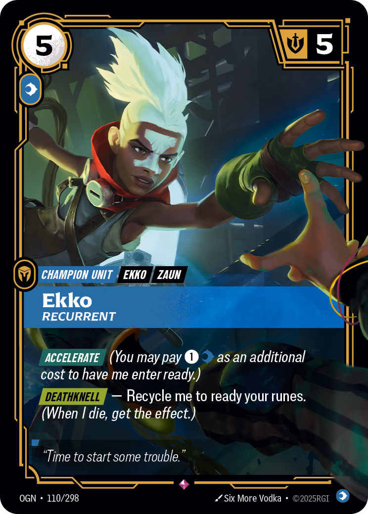 Ekko OGN-110/298 Riftbound card