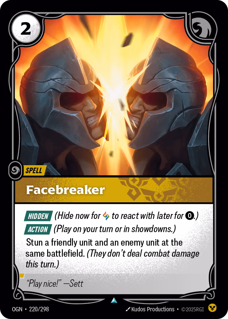 Facebreaker OGN-220/298 Riftbound card
