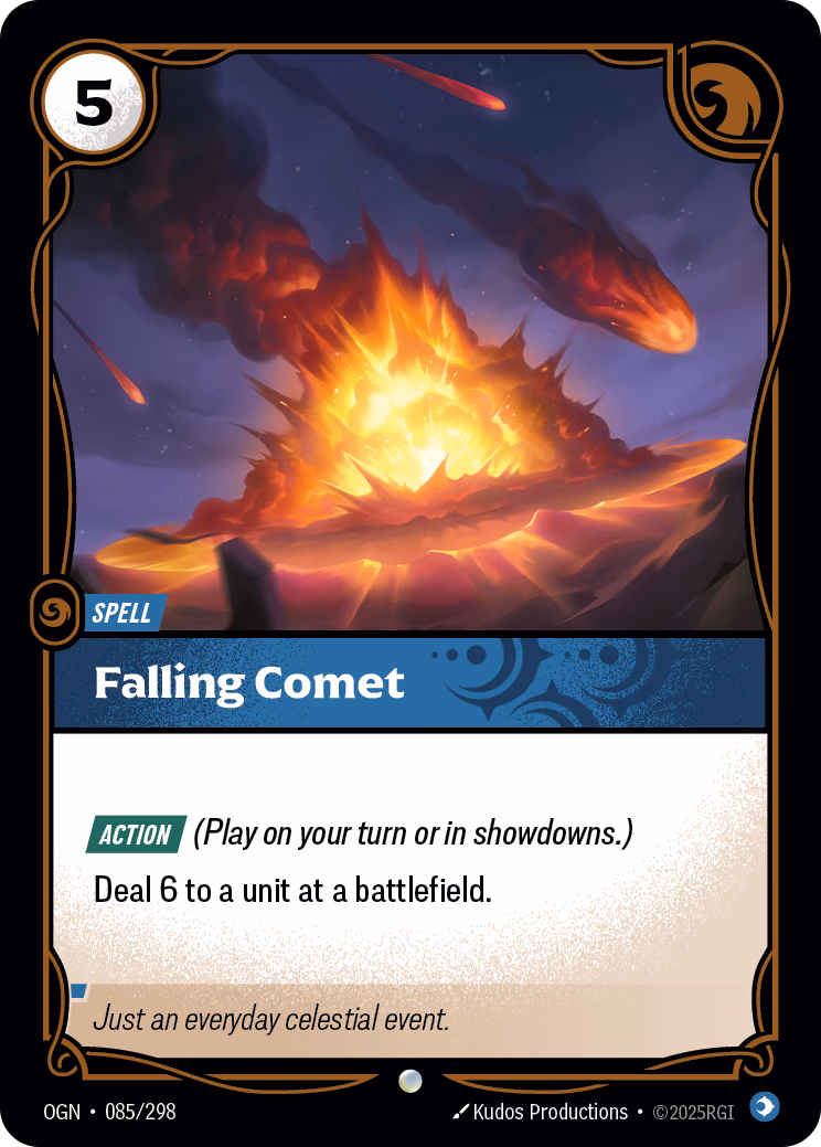 Falling Comet OGN-085/298 Riftbound card
