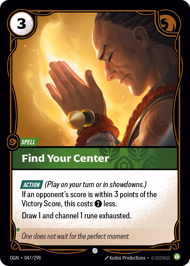 Find Your Center OGN-047/298 Riftbound card