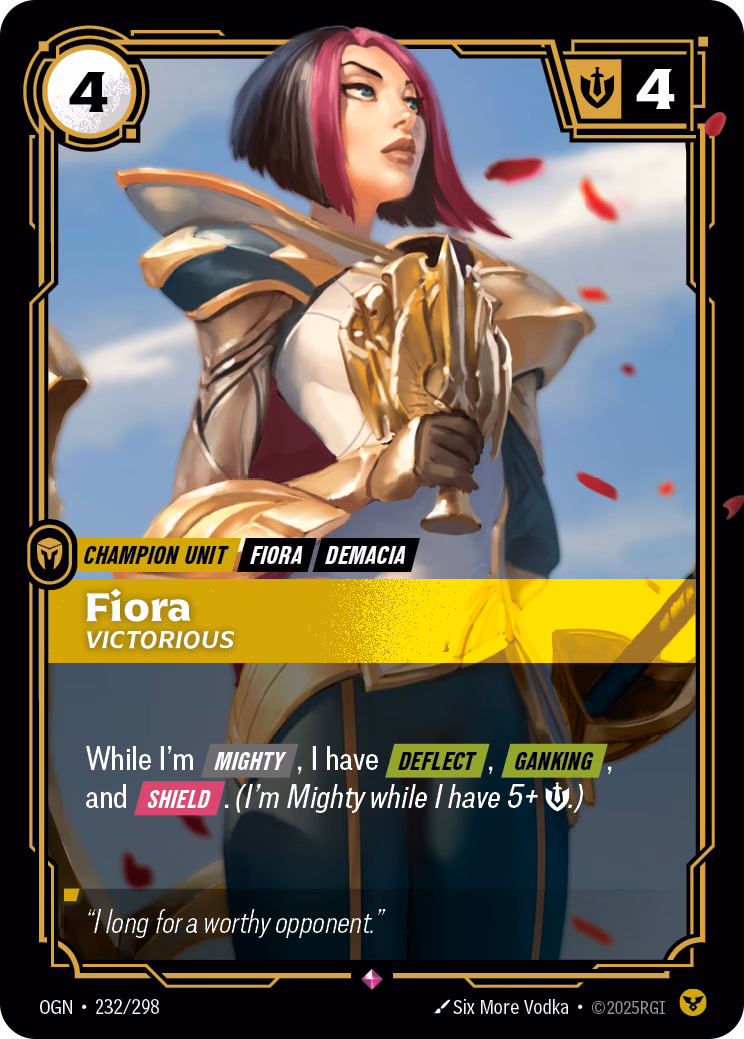 Fiora, Victorious OGN-232/298 Riftbound card