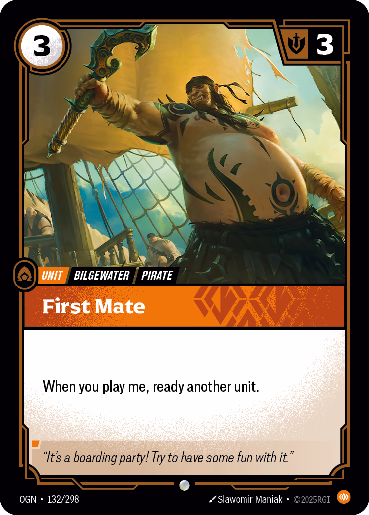 First Mate OGN-132/298 Riftbound card