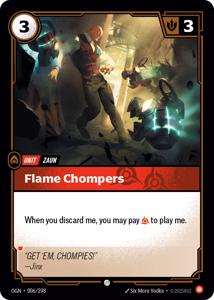 Flame Chompers OGN-006/298 Riftbound card