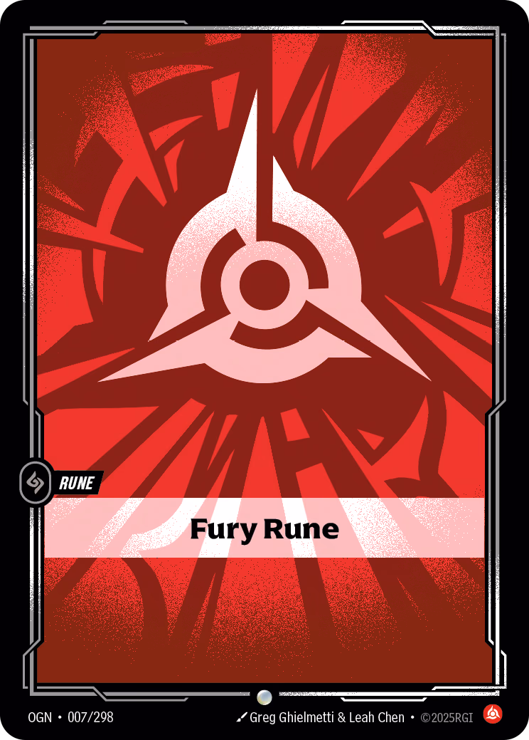 Fury Rune OGN-007/298 Riftbound card