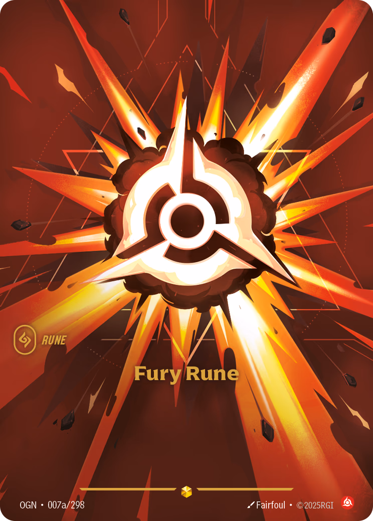 Fury Rune OGN-007a/298 Riftbound card
