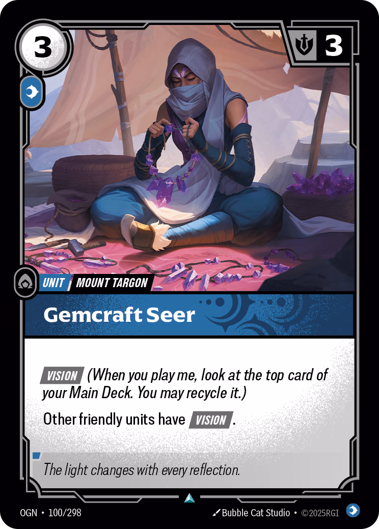 Gemcraft Seer OGN-100/298 Riftbound card