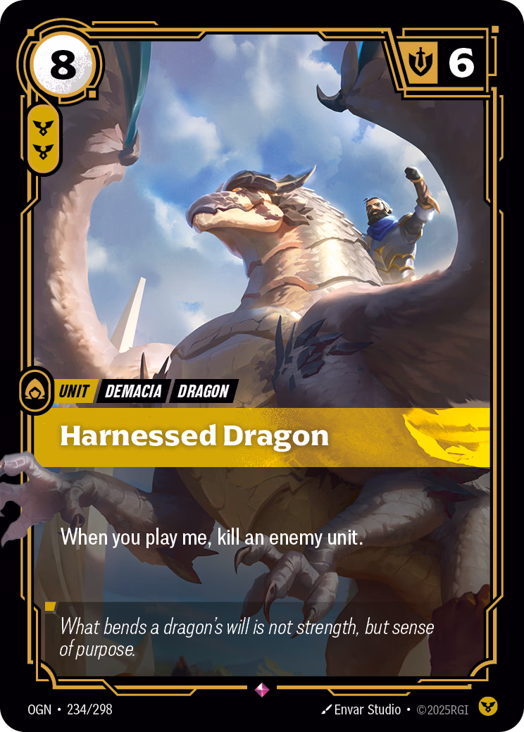Harnessed Dragon OGN-234/298 Riftbound card