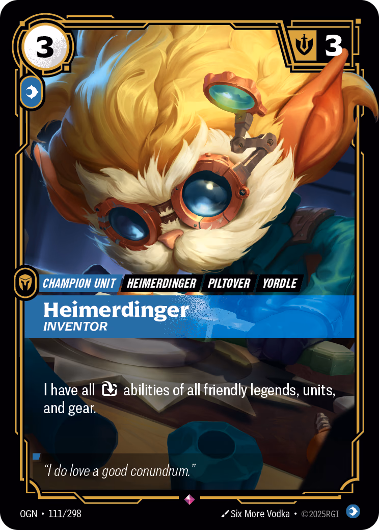 Heimerdinger, Inventor OGN-111/298 Riftbound card