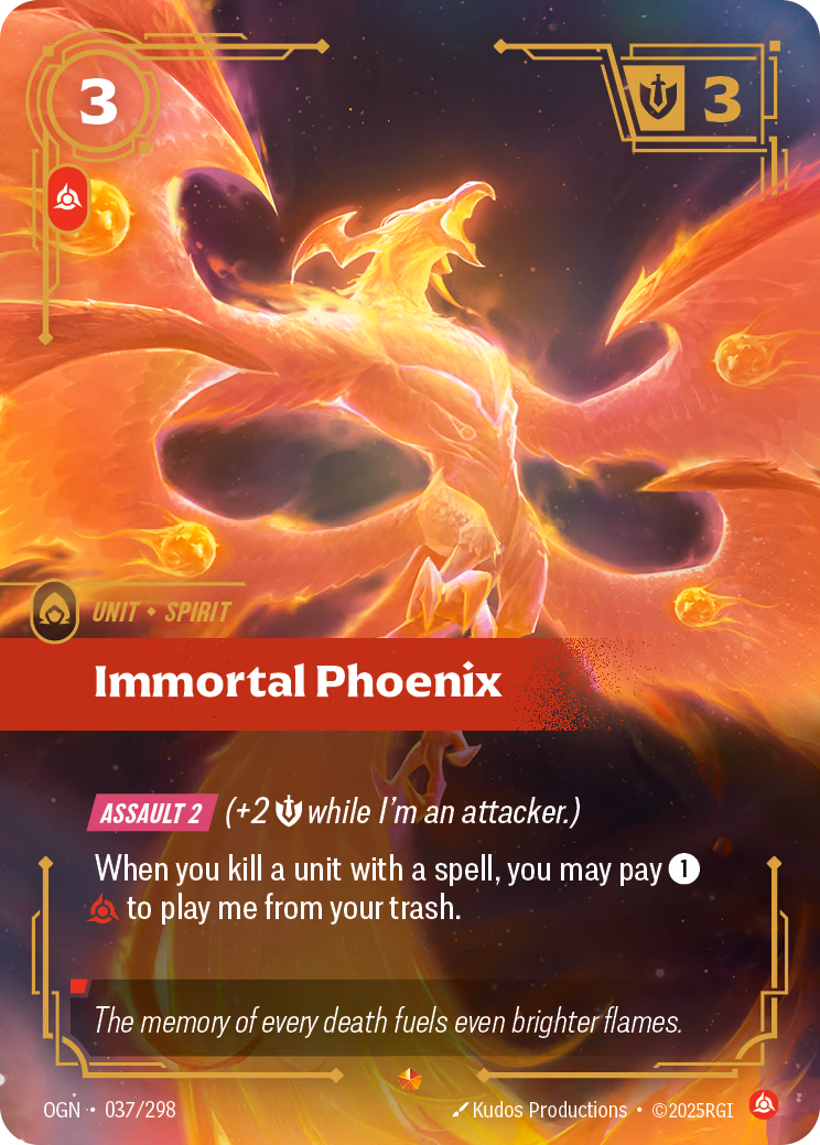 Immortal Phoenix OGN-037/298 Riftbound card