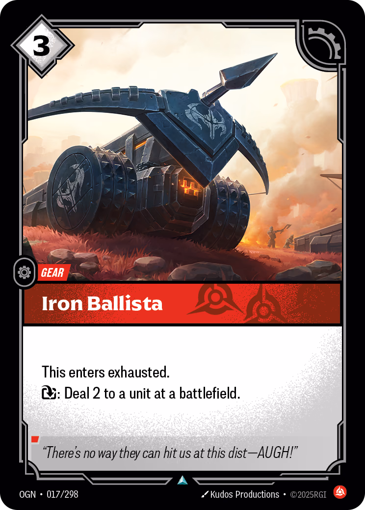 Iron Ballista OGN-017/298 Riftbound card