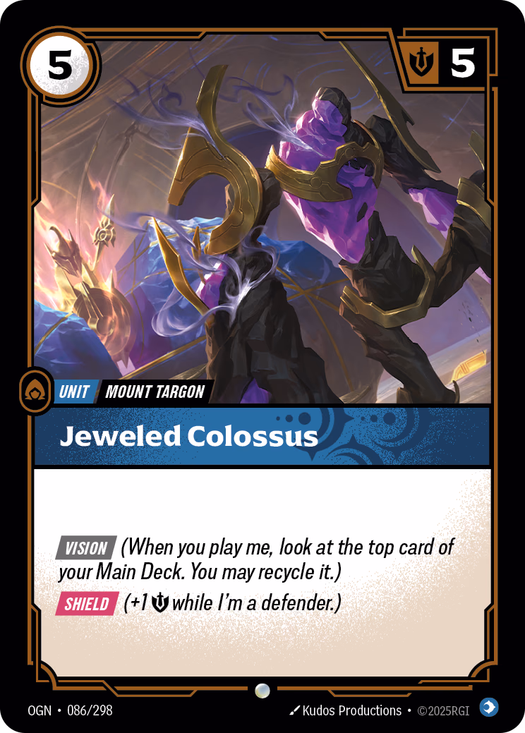 Jeweled Colossus OGN-086/298 Riftbound card