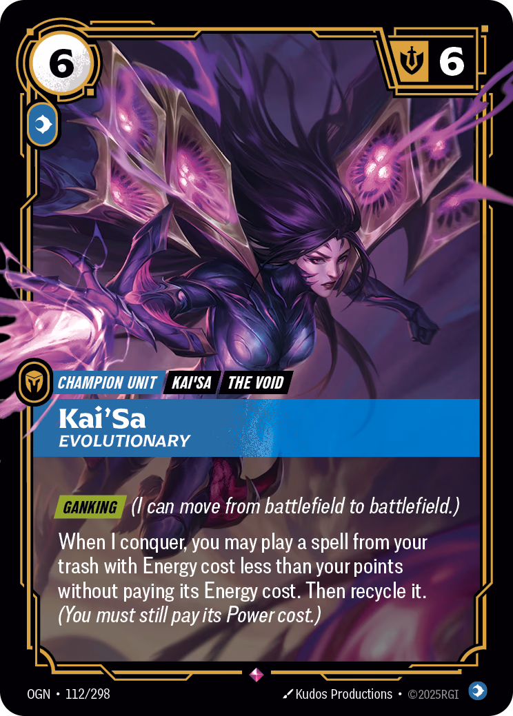 Kai'Sa, Evolutionary OGN-112/298 Riftbound card