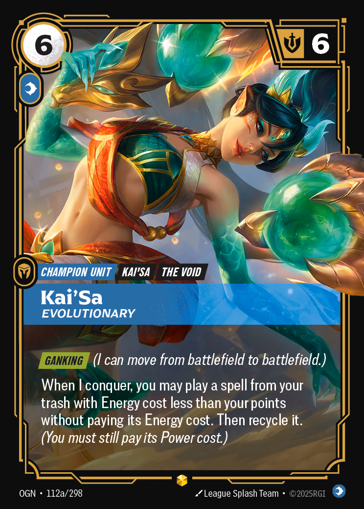 Kai'Sa, Evolutionary OGN-112a/298 Riftbound card