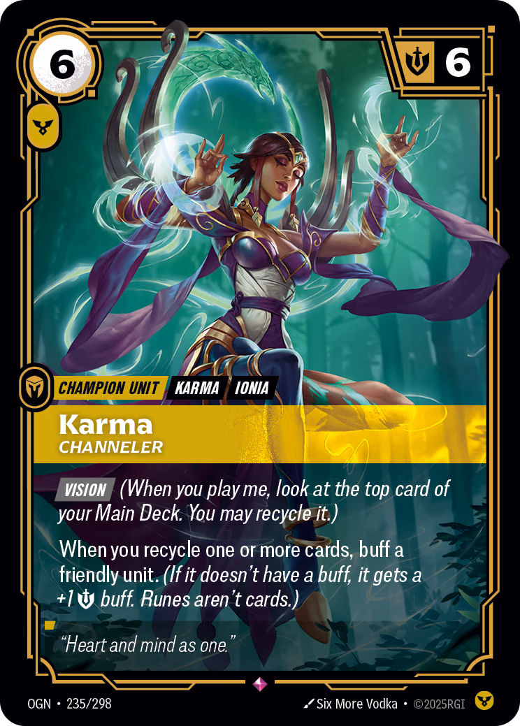 Karma, Channeler OGN-235/298 Riftbound card