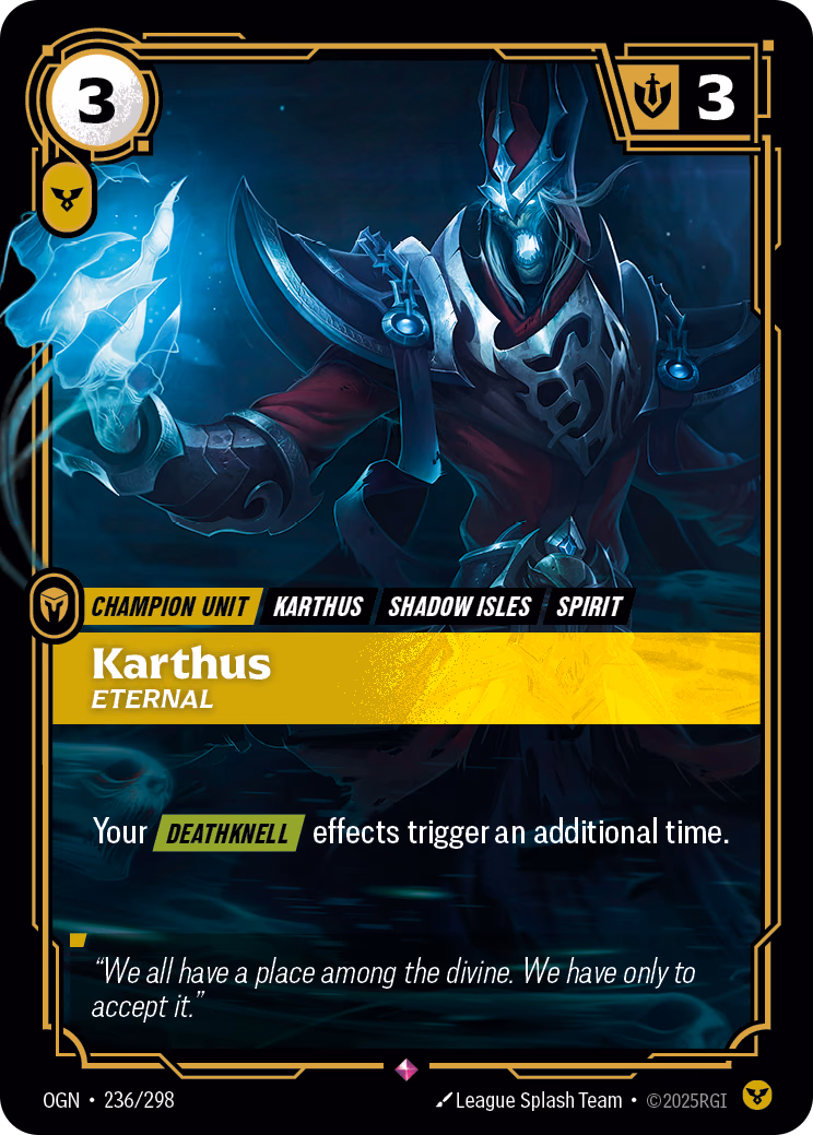 Karthus OGN-236/298 Riftbound card