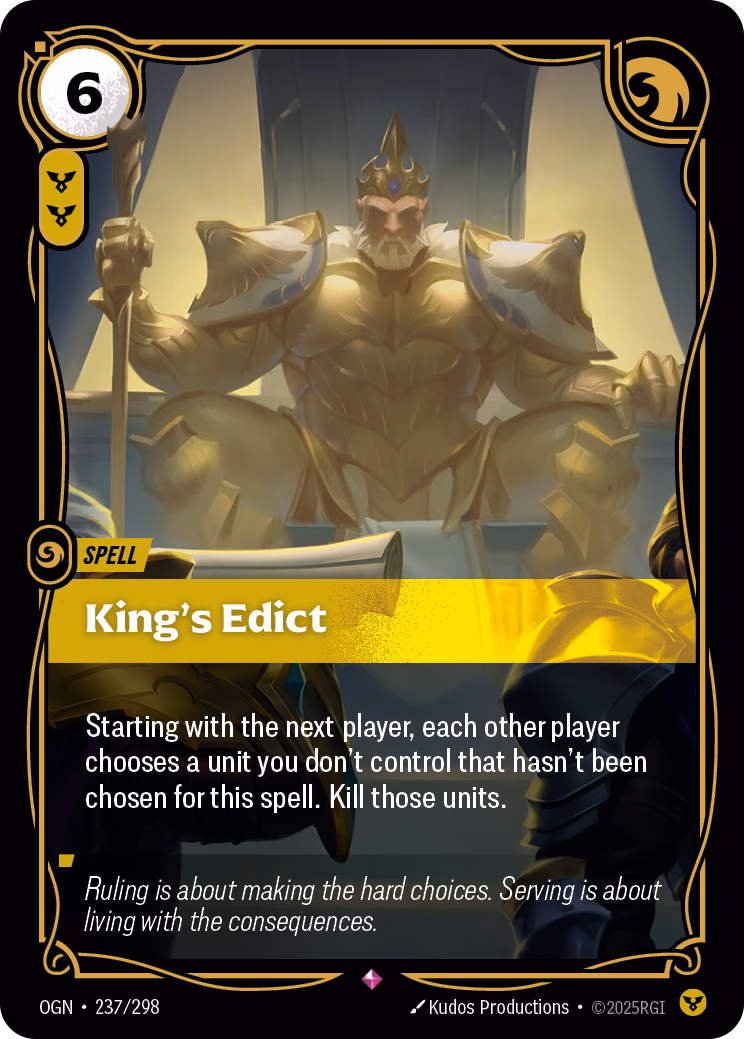 King's Edict OGN-237/298 Riftbound card