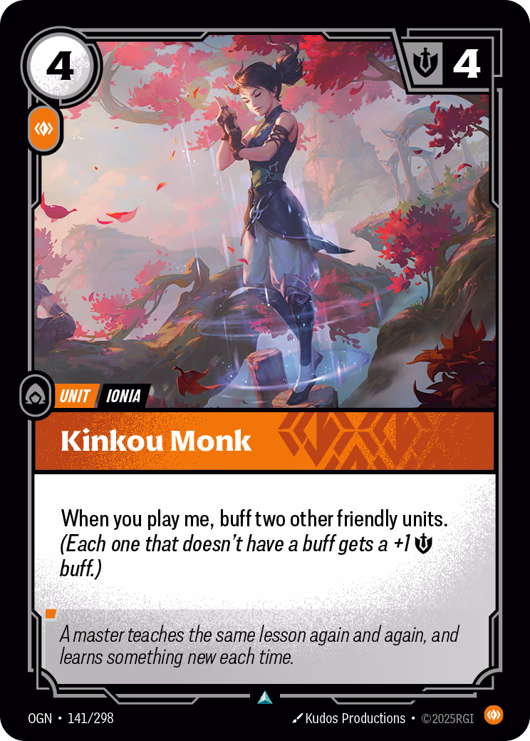 Kinkou Monk OGN-141/298 Riftbound card