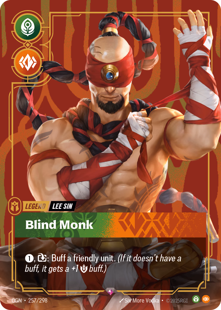 Lee Sin, Blind Monk OGN-257/298 Riftbound card
