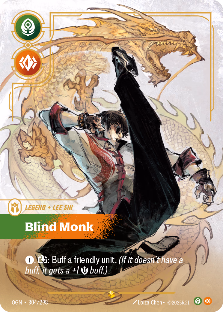 Lee Sin, Blind Monk OGN-304/298 Riftbound card