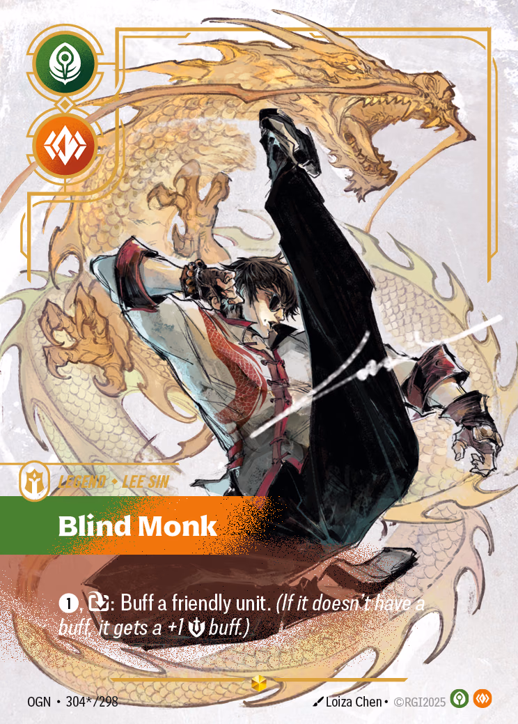 Lee Sin, Blind Monk OGN-304*/298 Riftbound card