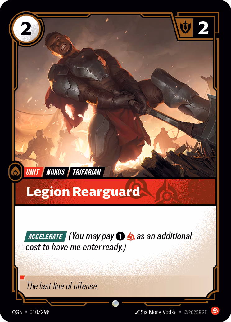 Legion Rearguard OGN-010/298 Riftbound card