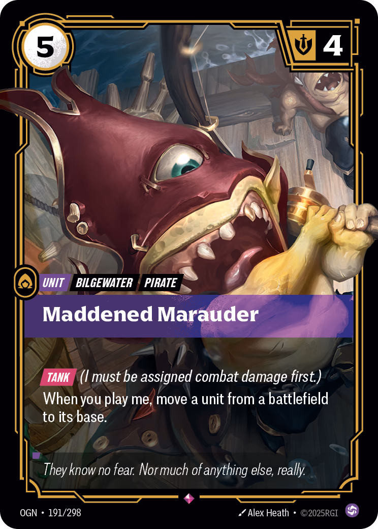 Maddened Marauder OGN-191/298 Riftbound card