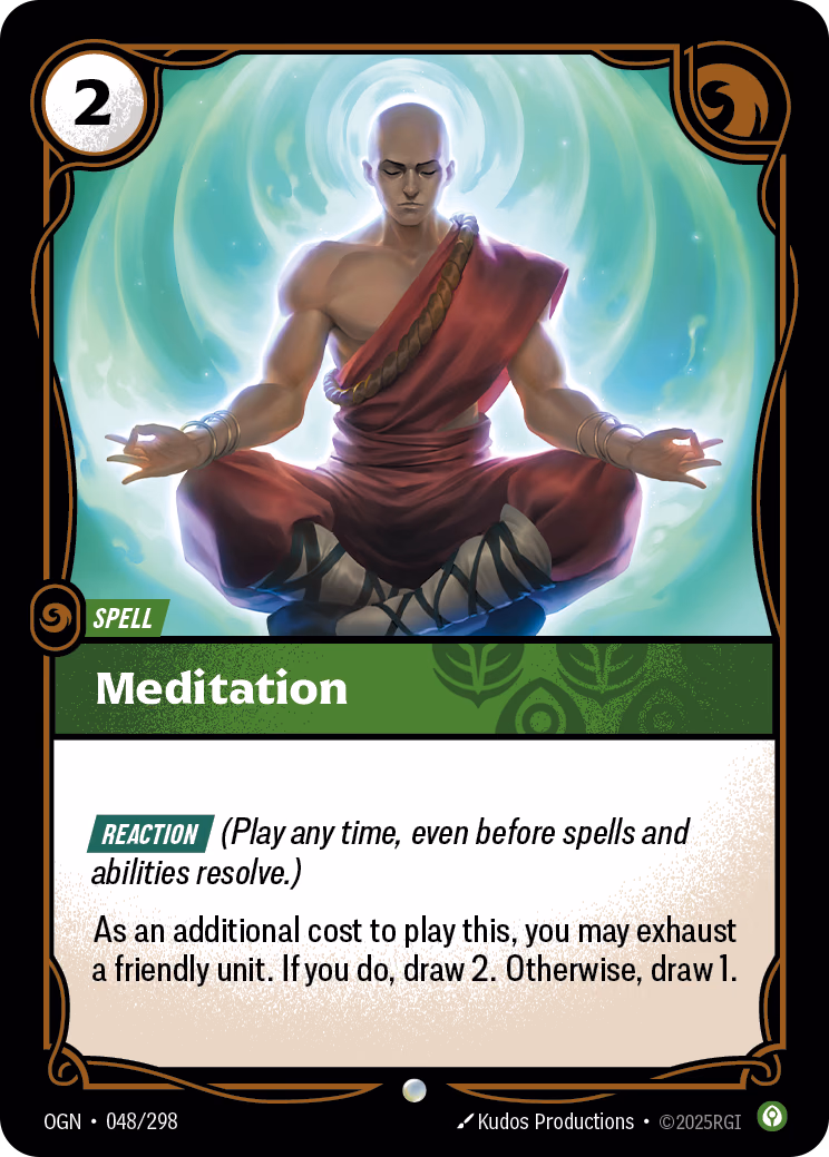 Meditation OGN-048/298 Riftbound card