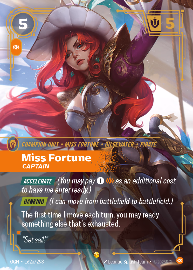 Miss Fortune, Captain OGN-162a/298 Riftbound card